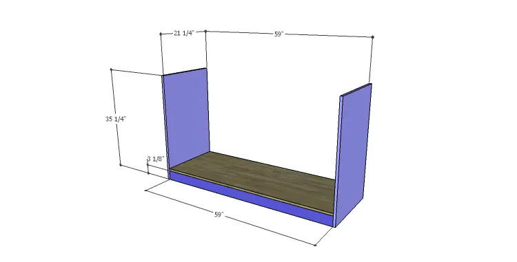 DIY Plans to Build a Kemper Media Console-Sides & Bottom