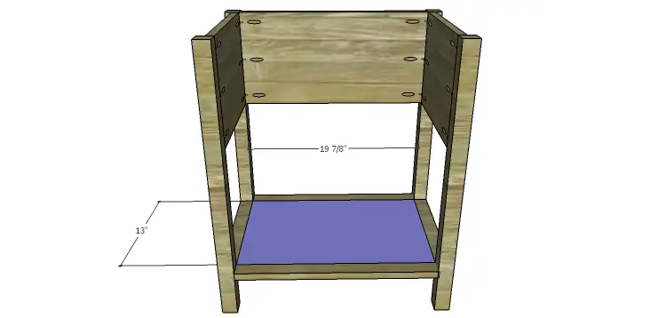 Presley 5-Drawer Table Plans-Bottom Shelf