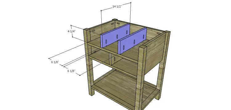 Presley 5-Drawer Table Plans-Upper Dividers