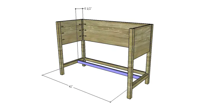 Randall Desk Plans-Lower Shelf Side