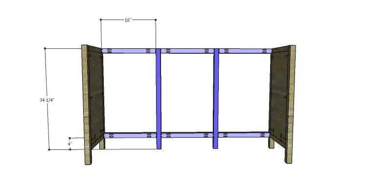 DIY Plans to Build an Alexander Sideboard_Back Stretchers & Legs