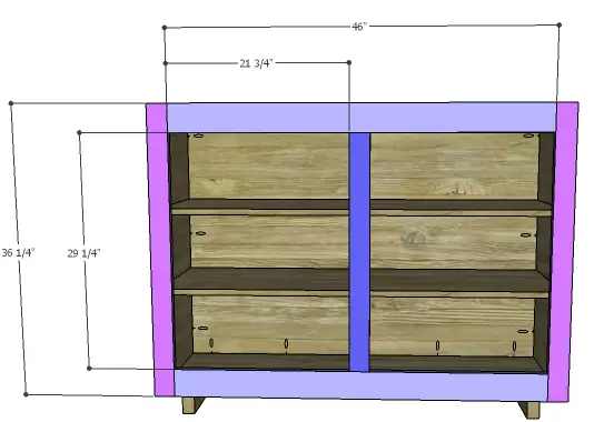 DIY Plans to Build an Eclectic Wood Sideboard_Front Frame