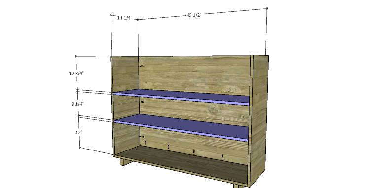 DIY Plans to Build an Eclectic Wood Sideboard_Shelves