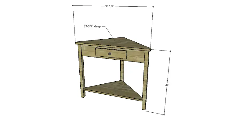 Build A Geneva Corner Table Designs, Corner End Table With Drawer