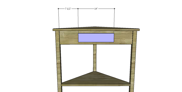 DIY Plans to Build a Geneva Corner Table_False Drawer Front