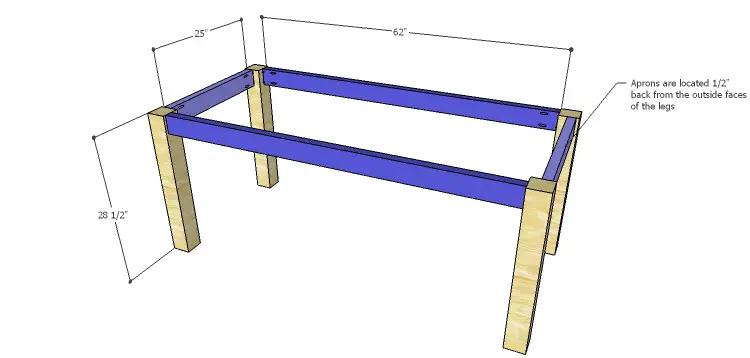 DIY Plans to Build a Burlington Dining Table_Frame
