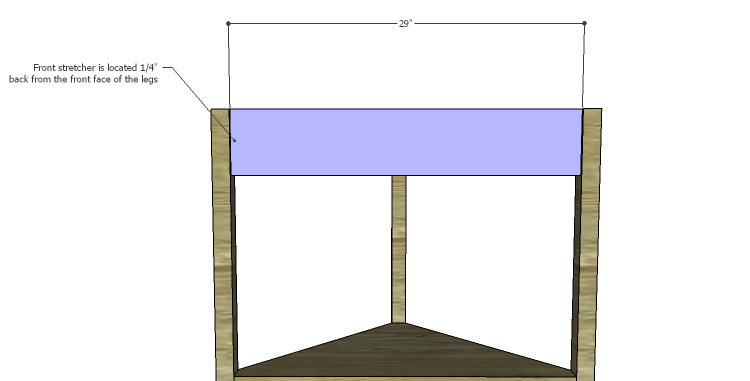 DIY Plans to Build a Geneva Corner Table_Front Stretcher