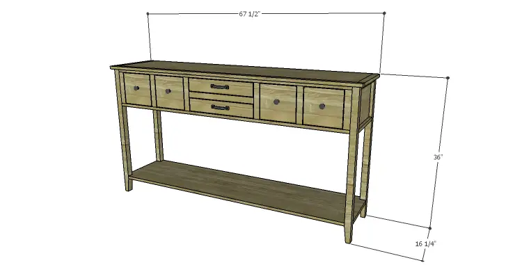 DIY Plans to Build a Tuscana Console Table