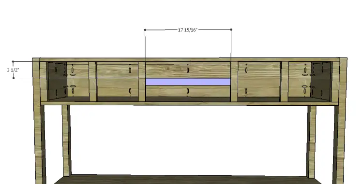 DIY Plans to Build a Tuscana Console Table_Center Stretcher