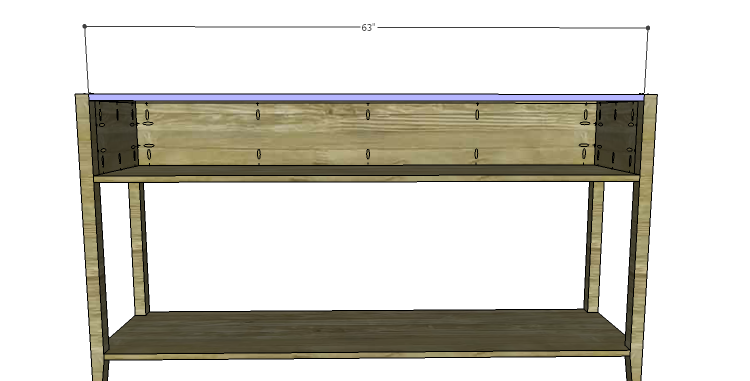 DIY Plans to Build a Tuscana Console Table_Upper Stretcher