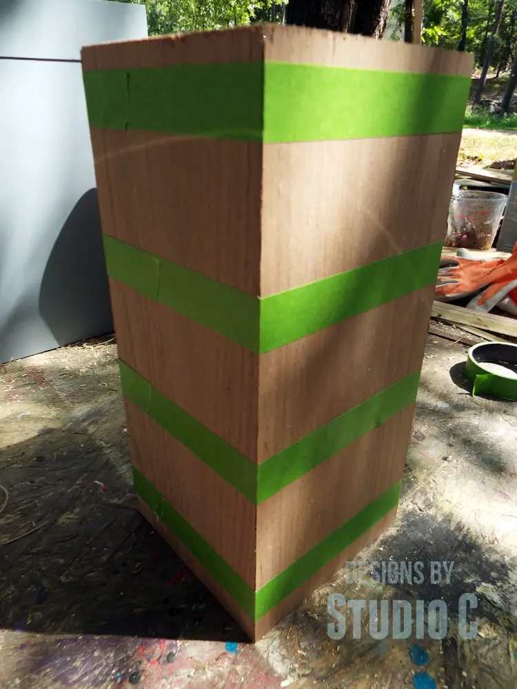 DIY Plans to Build a Lamp Base with Plywood_Taped Assembly