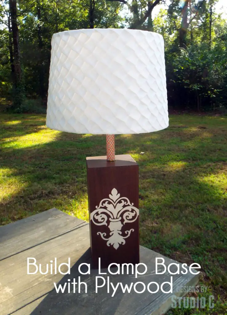 build lamp base plywood