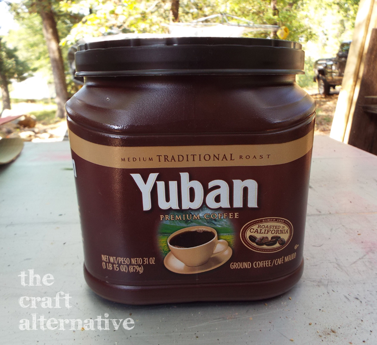How to Make a Gift Box Using a Plastic Coffee Can empty can