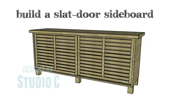plans build Slat-Door sideboard