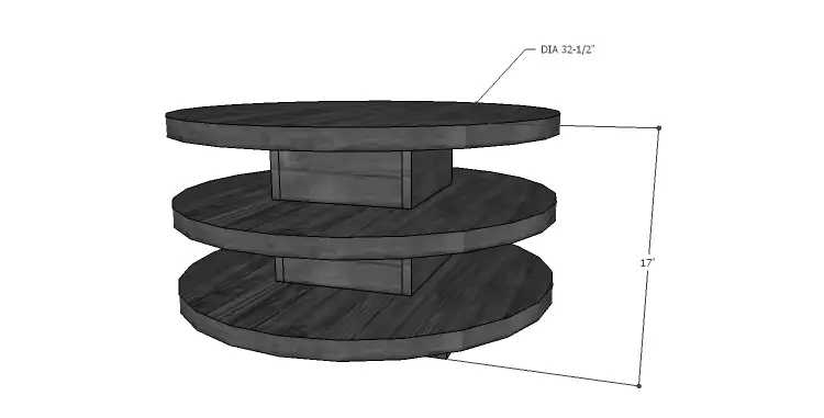 DIY Plans to Build a Round Shelf Coffee Table