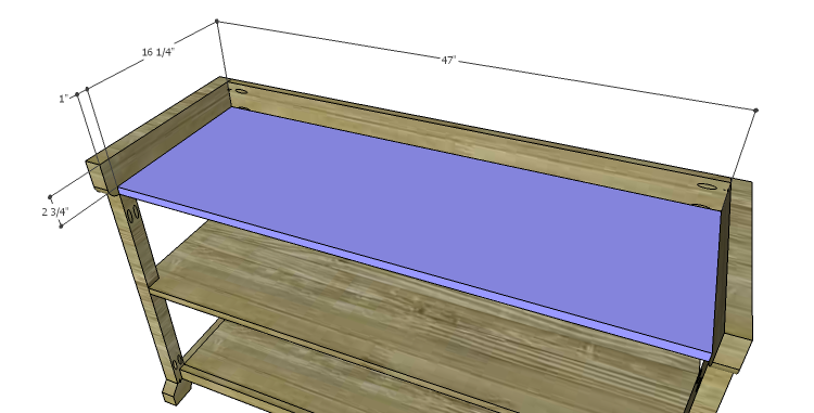 DIY Plans to Build a Sweeten Console Table_Drawer Shelf