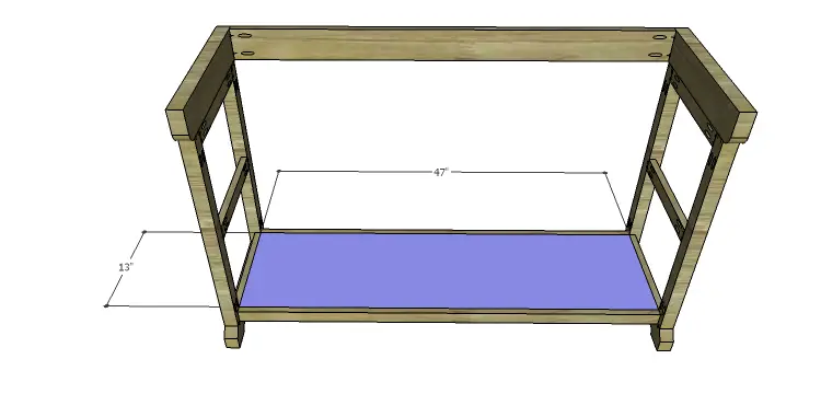 DIY Plans to Build a Sweeten Console Table_Lower Shelf