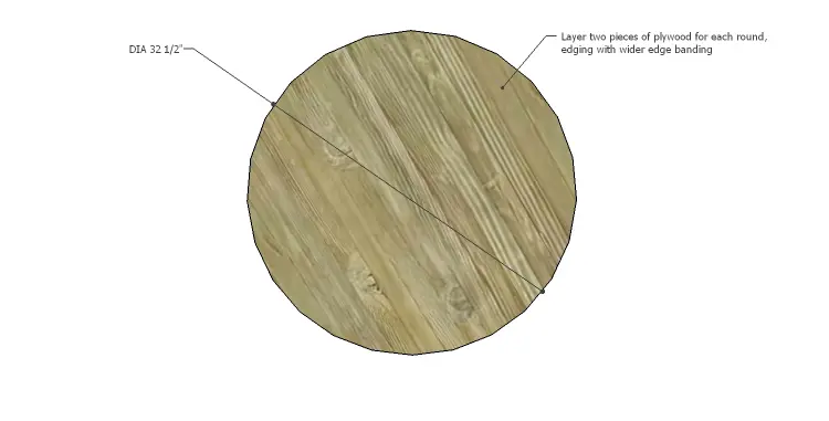 DIY Plans to Build a Round Shelf Coffee Table_Round 1