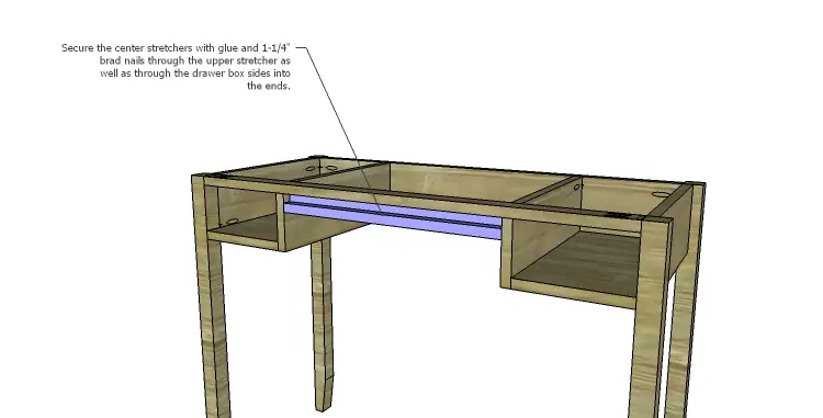 DIY Plans to Build a Magnolia Vanity Table_Center Stretcher 2