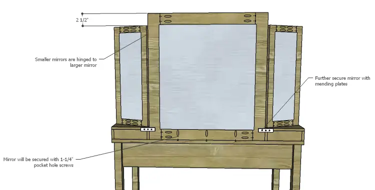DIY Plans to Build a Magnolia Vanity Table_Mirror 3