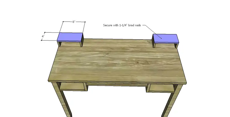 DIY Plans to Build a Magnolia Vanity Table_Upper Drawer Top