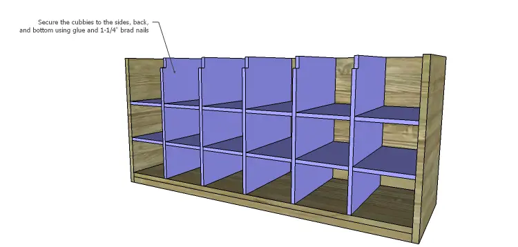 DIY Plans to Build a Maxwell Shoe Storage Bench_Cubbies 3