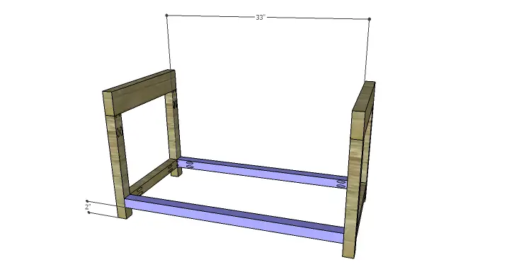 DIY Plans to Build a Laura Storage Bench_Lower Stretchers