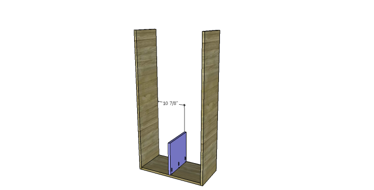 DIY Plans to Build a Rolling Storage Cubby_Lower Divider