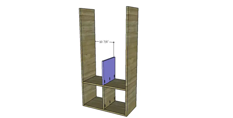DIY Plans to Build a Rolling Storage Cubby_Mid Divider