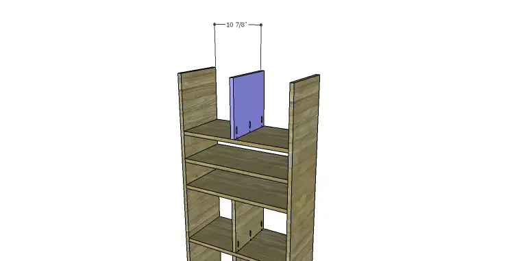 DIY Plans to Build a Rolling Storage Cubby_Upper Divider