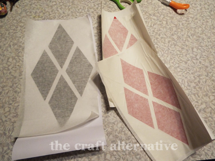 Make It Yourself Harley Quinn Costume vinyl diamonds for the pants