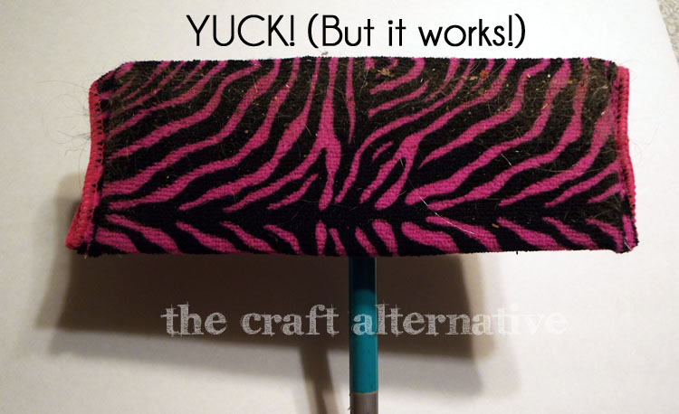 How to Make a Reusable Cloth for a Dry Floor Sweeper with dirt on it