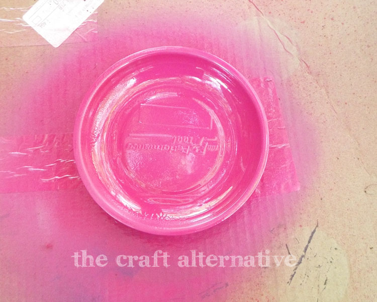 magnetic pin bowl spray painting