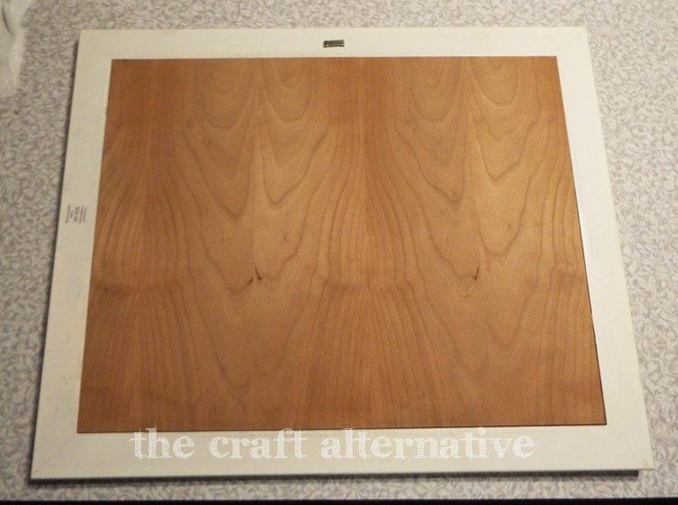 Making a Cork Board with Wine Corks 1/4 plywood in back of frame