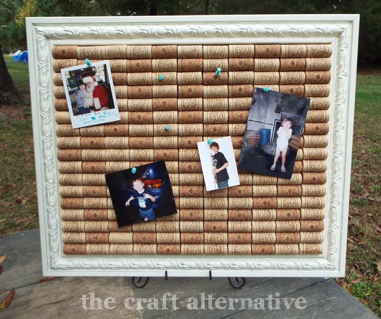 Making a Cork Board with Wine Corks alternate view of completed frame
