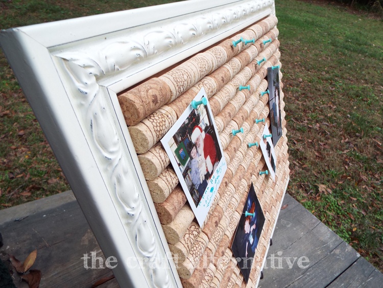 Making a Cork Board with Wine Corks completed frame