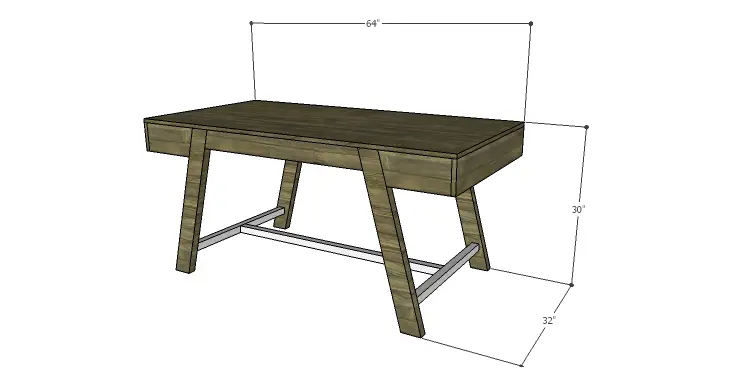 DIY Plans to Build a Wyatt Writing Desk