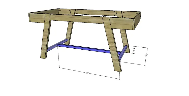 DIY Plans to Build a Wyatt Writing Desk_Lower Bracing