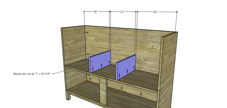 DIY Plans to Build a Mismatched Dresser_Middle Dividers