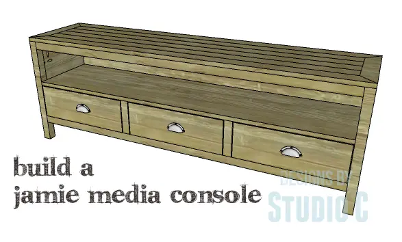 plans build media console,DIY plans media console,build jamie media console