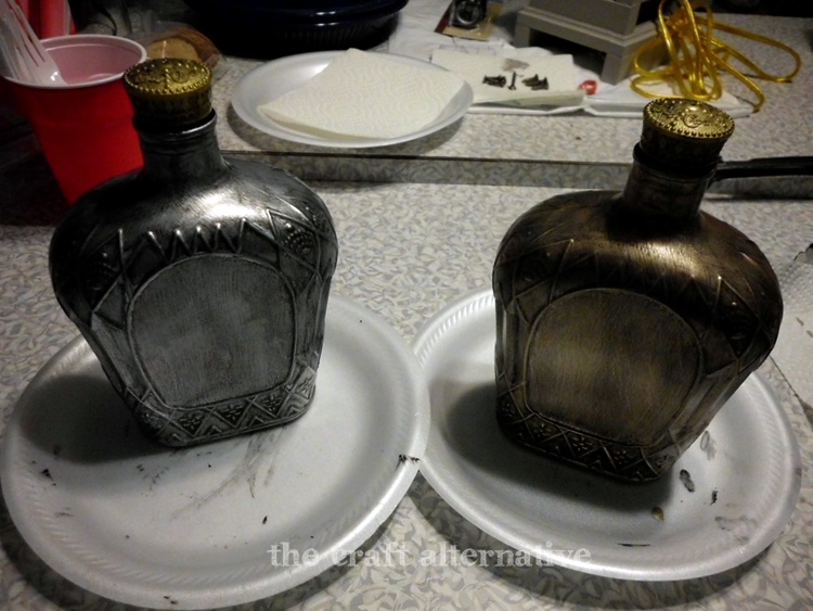 Painting Glass Bottles painted and glazed bottles