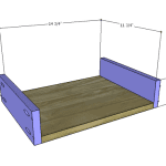 DIY Plans to Build an Elmore Console Table with Stools_Center Drawer BS