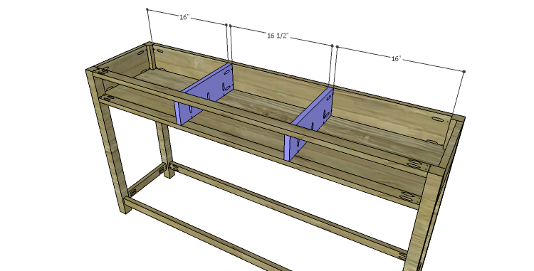 DIY Plans to Build an Elmore Console Table with Stools_Dividers 2