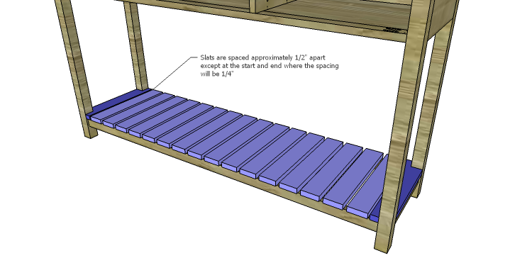 DIY Plans to Build an Elmore Console Table with Stools_Slats