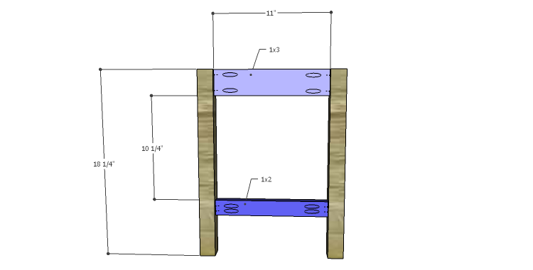 DIY Plans to Build an Elmore Console Table with Stools_Stool Sides