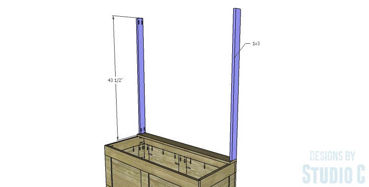 DIY Plans to Build a Slatted Hall Bench_Back Sides