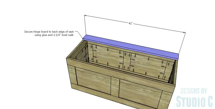 DIY Plans to Build a Slatted Hall Bench_Hinge Board