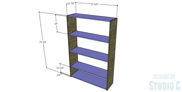 DIY Plans to Build a Reclaimed Bookcase Divider_Sides & Shelves
