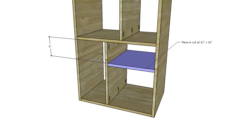 DIY Plans to Build a Daisy Bookcase_Drawer Shelf