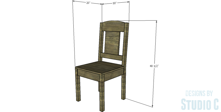 DIY Plans to Build a Weatherford Dining Chair_Dims